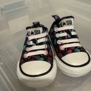 Converse Kids' Black and Purple Sneakers